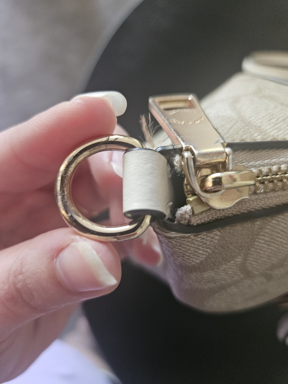 Coach Beige/Chalk Signature Tote with Gold Hardware - Picture 16 of 16